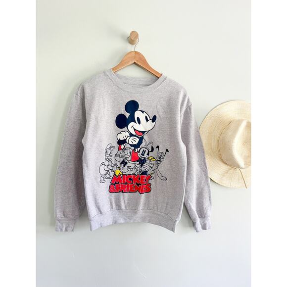 Disney | Mickey & Friends Sweatshirt | Heather Grey | Juniors' Size M (7-9) - Picture 2 of 8